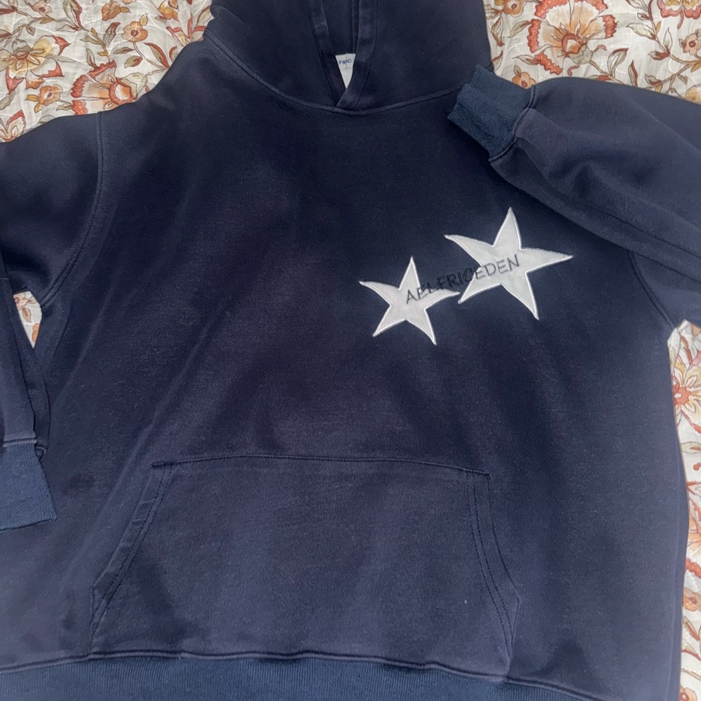 Aelfric Eden Navy Blue Hoodie with White Stars